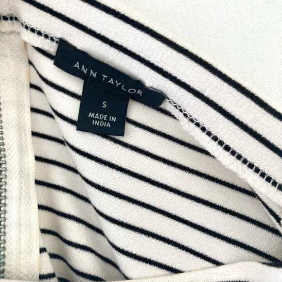 Ann Taylor Striped Mock Neck Lantern Sleeve Top Size S - Picture 9 of 12